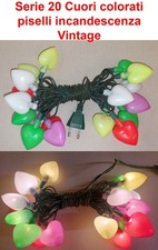 Luci di Natale Serie 20 Cuori colorati Piselli  incandescenza U207