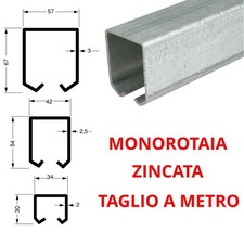 MONOROTAIA BINARIO ZINCATA PER TELO SCORREVOLE TELI CAMION TENDE PORTE