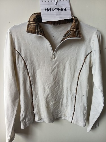 Felpa bianca burberry taglia - felpa,