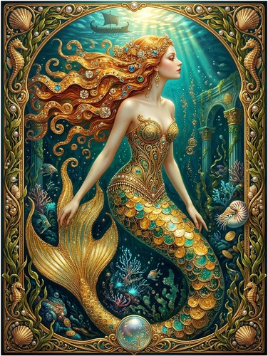 Piastrella murale sirena