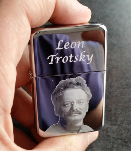 Leon trotsky engraved lighter - trotsky,