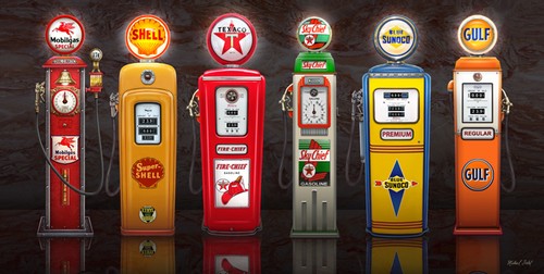 Insegna vintage pompe - , benzina