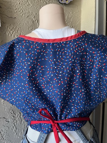 Top avvolgente pois blu - top,