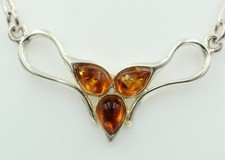 Collana ambra marrone - ambra, 925