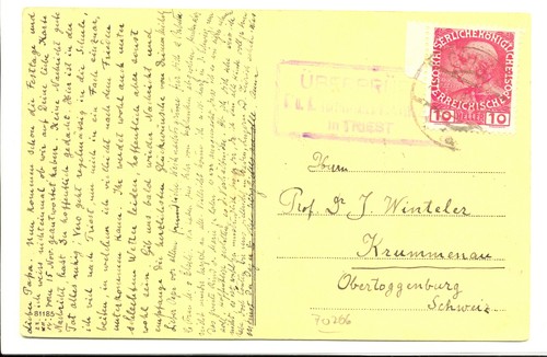 Austria 1914 trieste ppc - 1914-trieste, alla