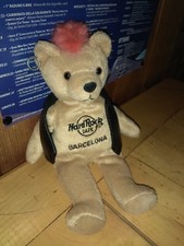 PUPAZZO PELUCHE ORSETTO BEAR HARD ROCK CAFE BARCELLONA MARRONE ORIGINALE HRC 