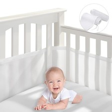 Paracolpi Lettino,Bordi per Culle Traspiranti,Paraurti Neonato Culla,Fodera in R