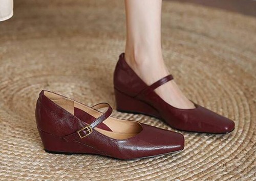 Scarpe donna pelle zeppa tacco