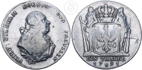 Tallero prussia 1791 b - tallero,