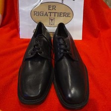 ER-STOCK-175 # SCARPE TG:43 NERE VERO CUOIO S/SCATOLA