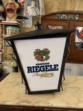 vintage LARGE LANTERNA metallo PUBBLICITARIA BIRRA BRAUHAUS RIEGELE AUGSBURG