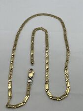 COLLANA ORO 18KT 750 GIALLO MASSICCIO  CATENA UOMO MAGLIA PIENA COLLIER OR HOMME
