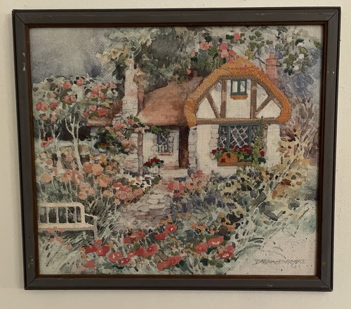 Quadro punto croce - , timbrato