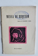 MESSA DA REQUIEM MUSICA DI GIUSEPPE VERDI - LIBRETTO D'OPERA