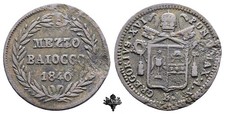 STATO PONTIFICIO Bologna Mezzo baiocco 1840 Papa Gregorio XVI anno X