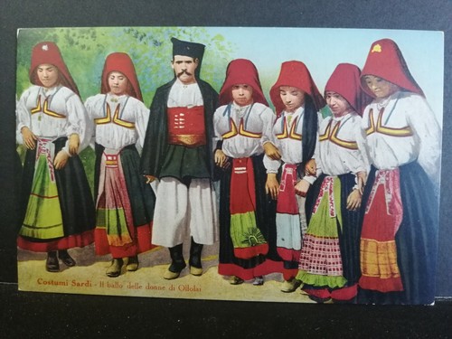 Cartolina costumi sardi - cartolina,