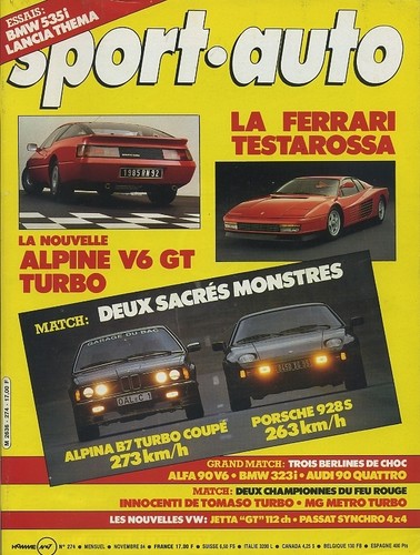 Sport auto 274 1984 - n°274, 11/1984