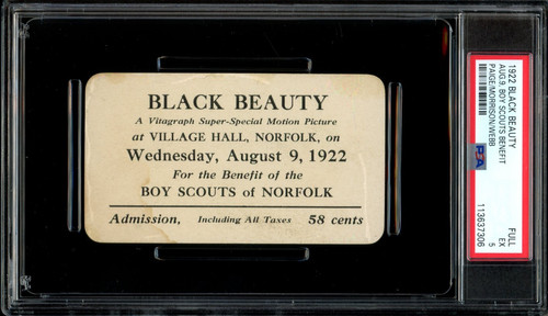Black beauty 1922 biglietto - 1922,
