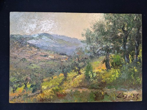 Dipinto olio tavola - olio,