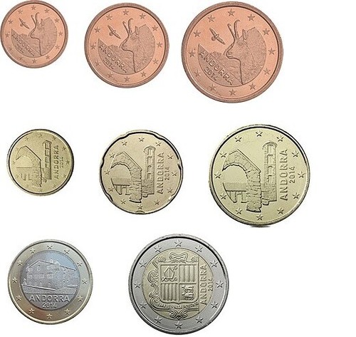 Andorra monete euro vari - euro, anni