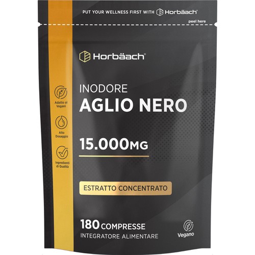 Aglio nero fermentato - nero, 15000mg