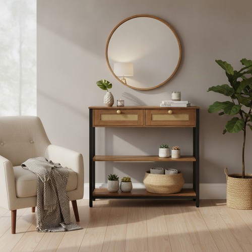 Tavolo consolle rattan cm - consolle,