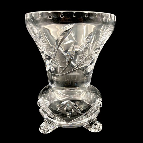 Vaso vintage vetro taglio - 7",