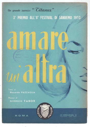 Spartito amare altra nilla - un'altra,