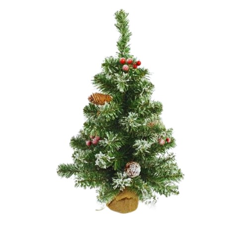Albero innevato con - bacche, e