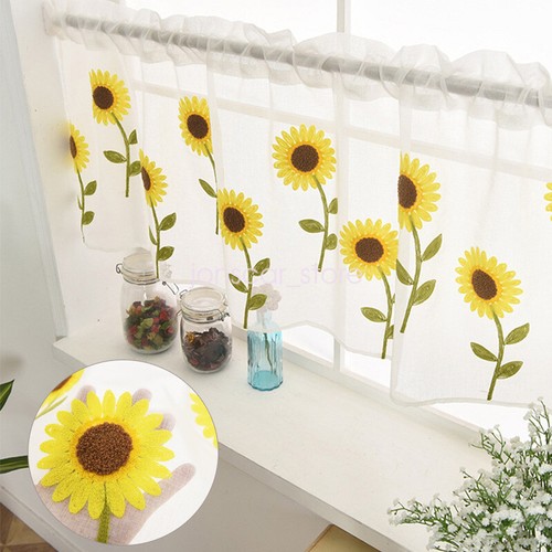 Mezza tenda girasole pizzo - girasole, in