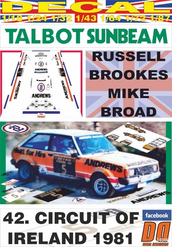 Decal talbot sunbeam - sunbeam, r