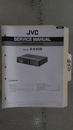 Jvc e40 manuale di - a-e40, b