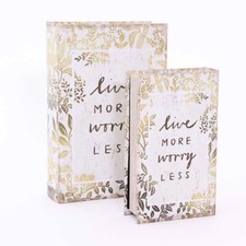 Scatola libro foglie scritta - scatola, e