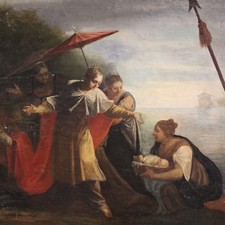 Antico dipinto quadro biblico