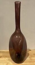 Vaso vintage Elme scandinavo viola vetro artistico 'tre lati' metà secolo