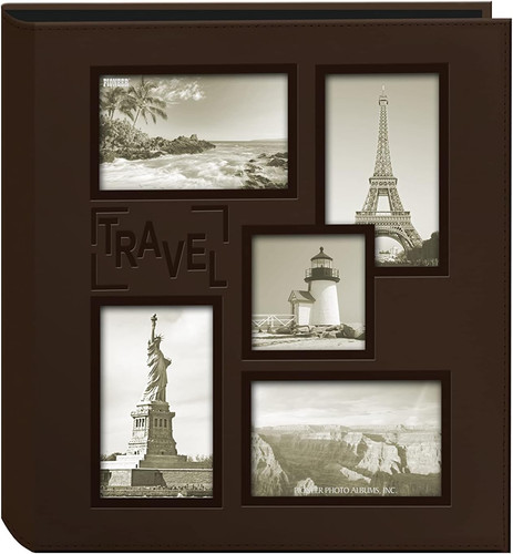 Collage frame embossed travel - collage,