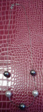 Collana perle bianche nere - perle,