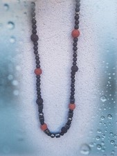 Collana uomo set 2 collane pietra lavica ematite onice teschio offertissima