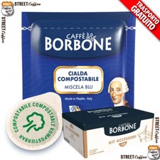 150 Cialde Carta Caffè Borbone Miscela Blu Filtrocarta ESE38 + Kit accessori