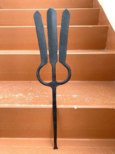 Grande Fiocina Da Anguille Antica 51 Cm Rara Forgiata A Mano