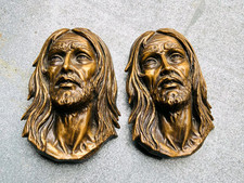 Teste Di Bronzo Caggiati Targa Bassorilievo Cristo 250 gr
