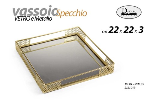 Vassoio metallo quadrato - vassoio,