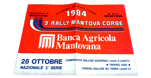 1984 rally mantova corse - 3°,
