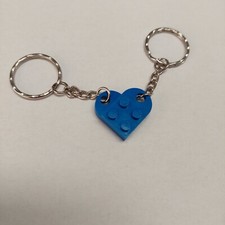 2 PORTACHIAVI CUORE BLU ? LEGO DIVISO HEART AMICIZIA LOVE GIFT AMORE