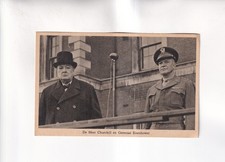 F6740) cartolina, CHURCHILL e generale EISENHOWER