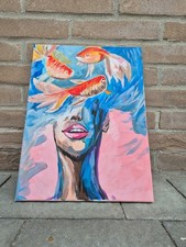 Particolare disegno olio su tela dipinto da me