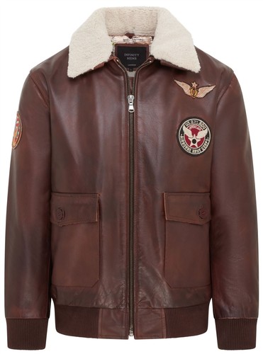Uomo air force pelle marrone - pelle,