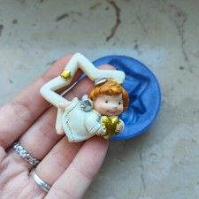 Stampo Angioletto su stella in silicone per creazioni in resina, fimo e gesso