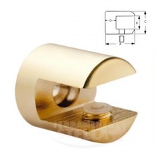 REGGIMENSOLA REGGI MENSOLA VETRO SUPPORTO MORSETTO REGGIMENSOLE OTTONE LUCIDO