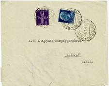 Storia Postale Italiana - Posta Aerea Estera - Roma - Klippan - Svezia 1943
